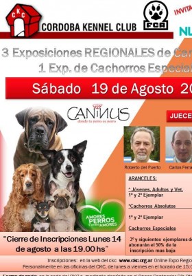 3 EXPOSICIONES REGIONALES DE CAMPEONATO 2017- 19 a...